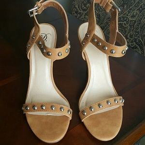 Camel studded heels
