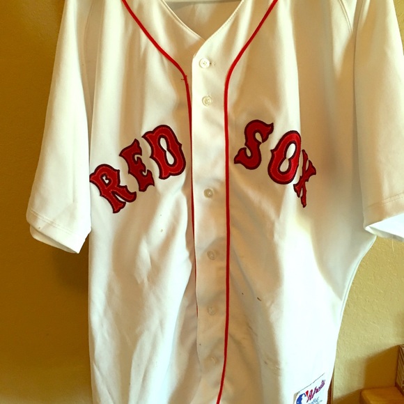 XL White Red Sox Jersey #2.