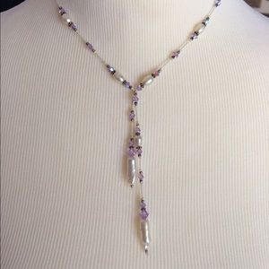 Swarovski Crystal and cultural pearl necklace