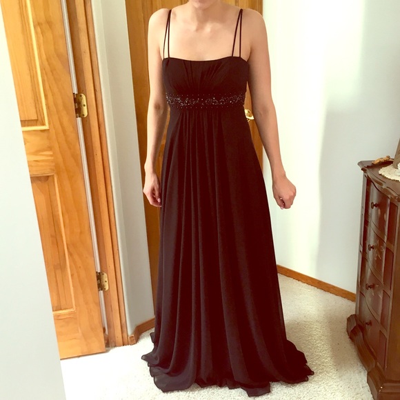 Long Black David's Bridal Dress