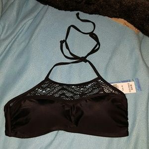 Black Halter Bikini Top