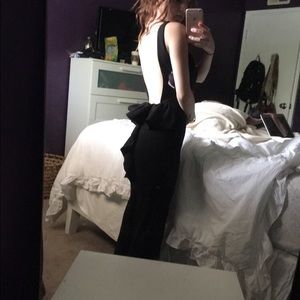 Black backless Prom Dress