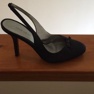 Nine West Satin Slingbacks