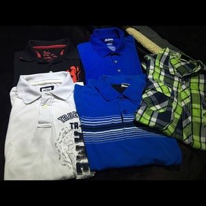 5 polos shirts x $6