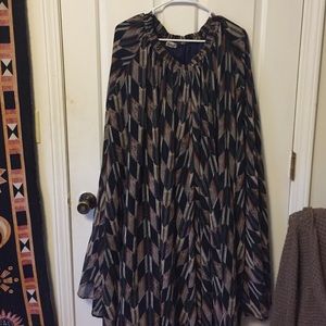 Geometric print maxi skirt