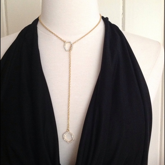REDUCED!!! Rebecca Minkoff Gold Plated Pave Lariat