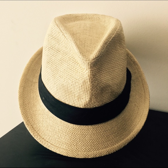 ✖️SOLD✖️ JFH Straw Fedora with Black Cotton Band - Picture 2 of 4