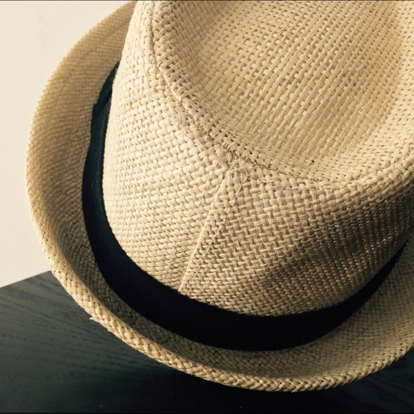 ✖️SOLD✖️ JFH Straw Fedora with Black Cotton Band - Picture 3 of 4