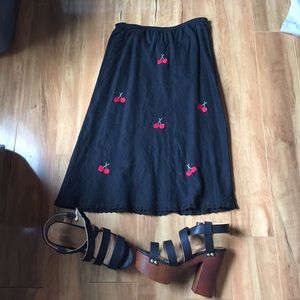 ** SOLD** Cherry midi skirt