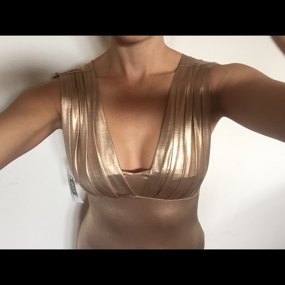 Gold bodysuit NWT!  Never worn and thong bottoms