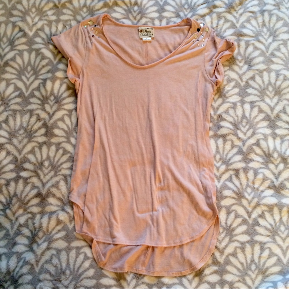 High Low Faded Pink Top 🎀