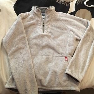 Fuzzy north face half zip