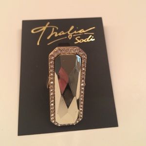 Gold Statement Rectangular Ring Adjustable-Macy's