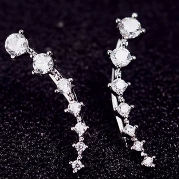 Ear Cuff Crystal Earrings
