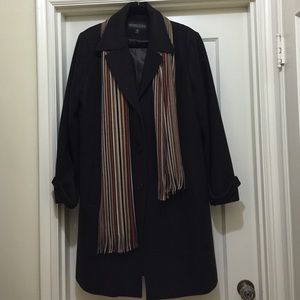 Lambswool Blend Coat & Acrylic Scarf