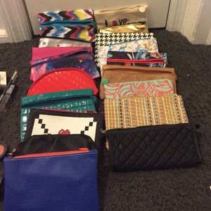 Lot of 15 ipsy makeup bags