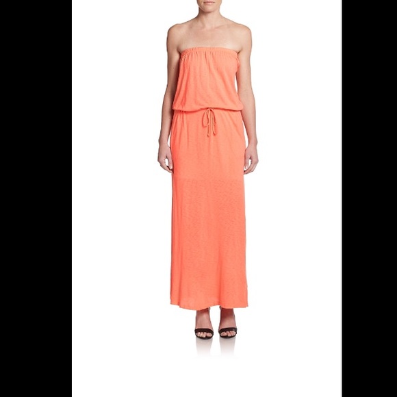 Strapless Slub-Knit Cotton Maxi Dress Gumball Pink - Picture 1 of 1