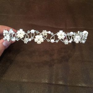 Headband for Bride, Ivory/silver