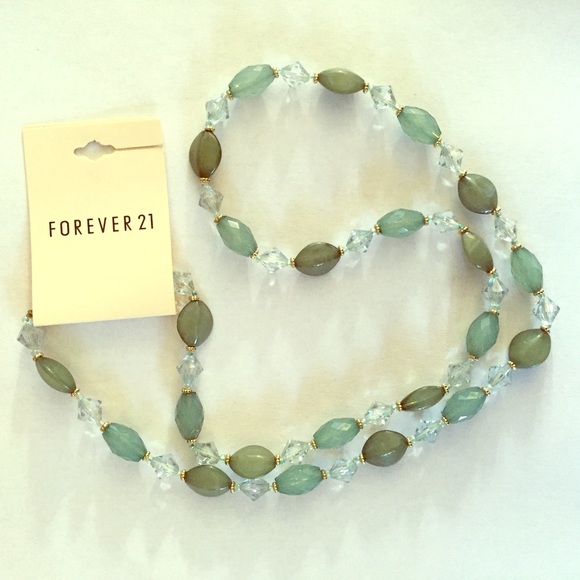 Forever 21 Necklace; 12"; Green! New!