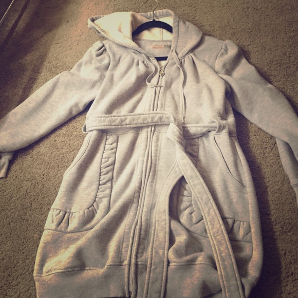 Neiman Marcus hooded zipped sweater dress
