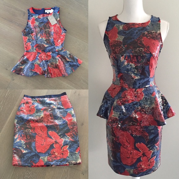 ANTHROPOLOGIE WOLVEN  SUGARED FLEUR DRESS SET
