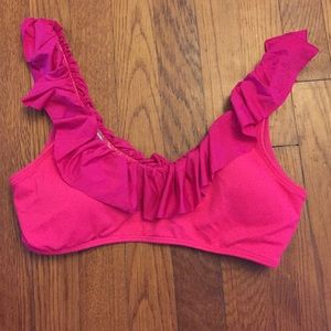 Maaji Reversible Ruffle Bikini Top EUC