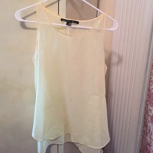 Light weight pale yellow tank top blouse