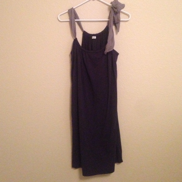 Size M navy sleeveless Anthropologie dress