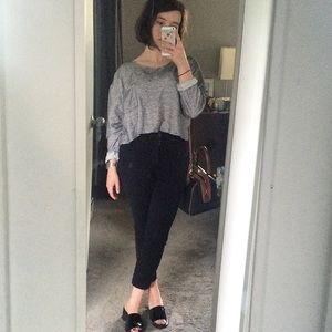 ☁striped long sleeve pocket tee☁