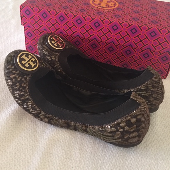 NEW Tory Burch Caroline 2 Leopard Flats - Picture 3 of 4