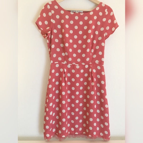 ❤️ LC Lauren Conrad Minnie Mouse Dots Coral Dress