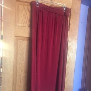Maroon Maxi Skirt