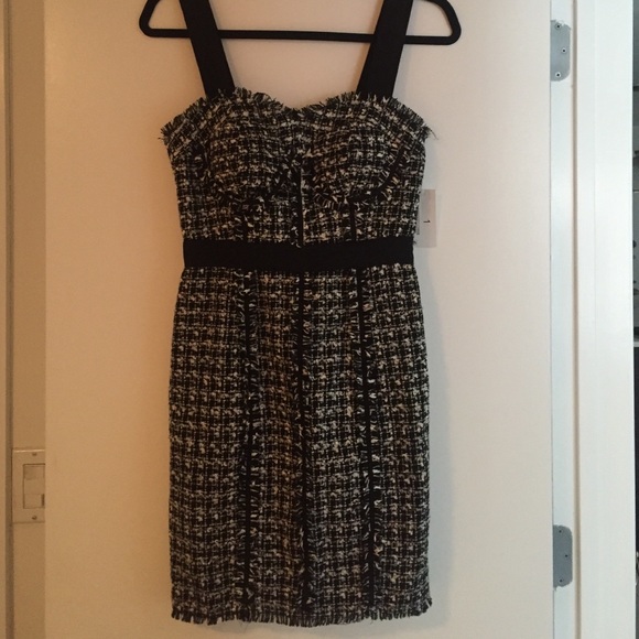 GUESS black and white bra top dress
