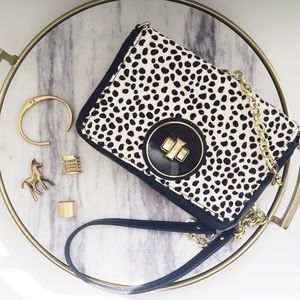 Banana Republic Spotted Calf Hair Purse NWT
