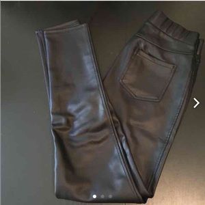Black Pleather Jeggings S