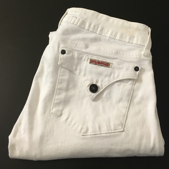 White skinny leg Hudson denim jeans