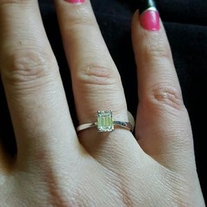 Cz diamond engagement ring
