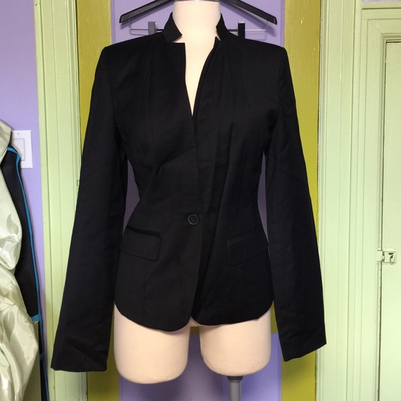 Kenneth Cole Nehru Collar black jacket