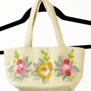 Intricate Beaded Flower Purse