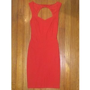 Red/orange midi dress, XS