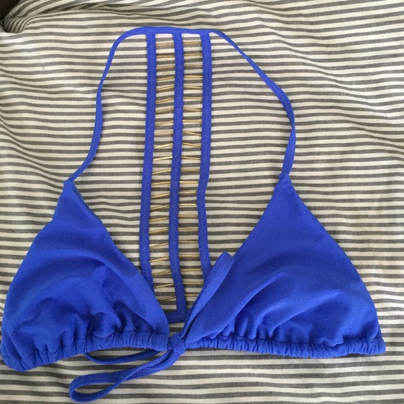 Blue bathing suit top