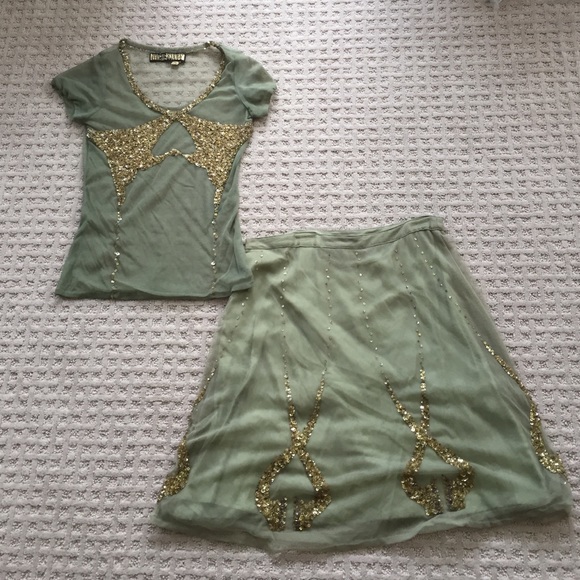 Sheer top with match skirt