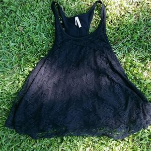 Black lace tank top