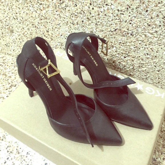 Kurt Geiger Black Leather Heel