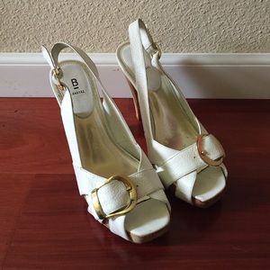 Bakers White SLINGBACK heel sandals