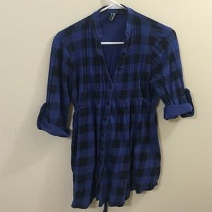 Flannel Button up top