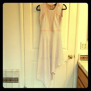 BCBGMAXAZRIA Tracie Asymmetrical Lace Dress