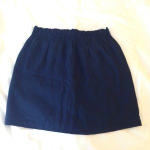 Navy J Crew mini skirt