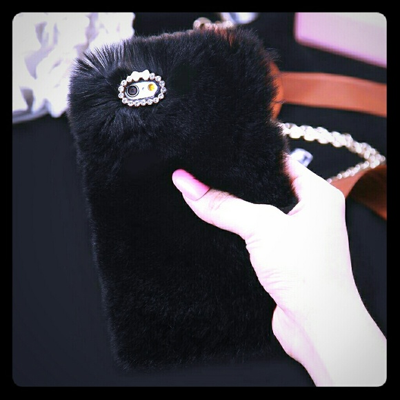 Accessories - iPHONE 6S 6S PLUS RHINESTONE FUR CASE COVER
