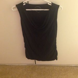 Black scoop neck INC top